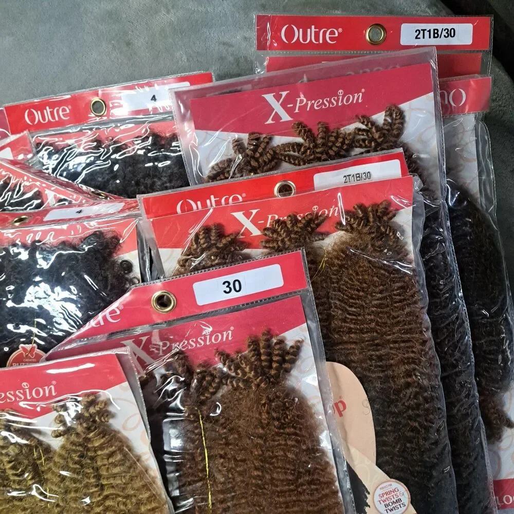 HUGE LOT Outre Synthetic Braid Hair XPression Twisted Up Springy Afro Twist 3X